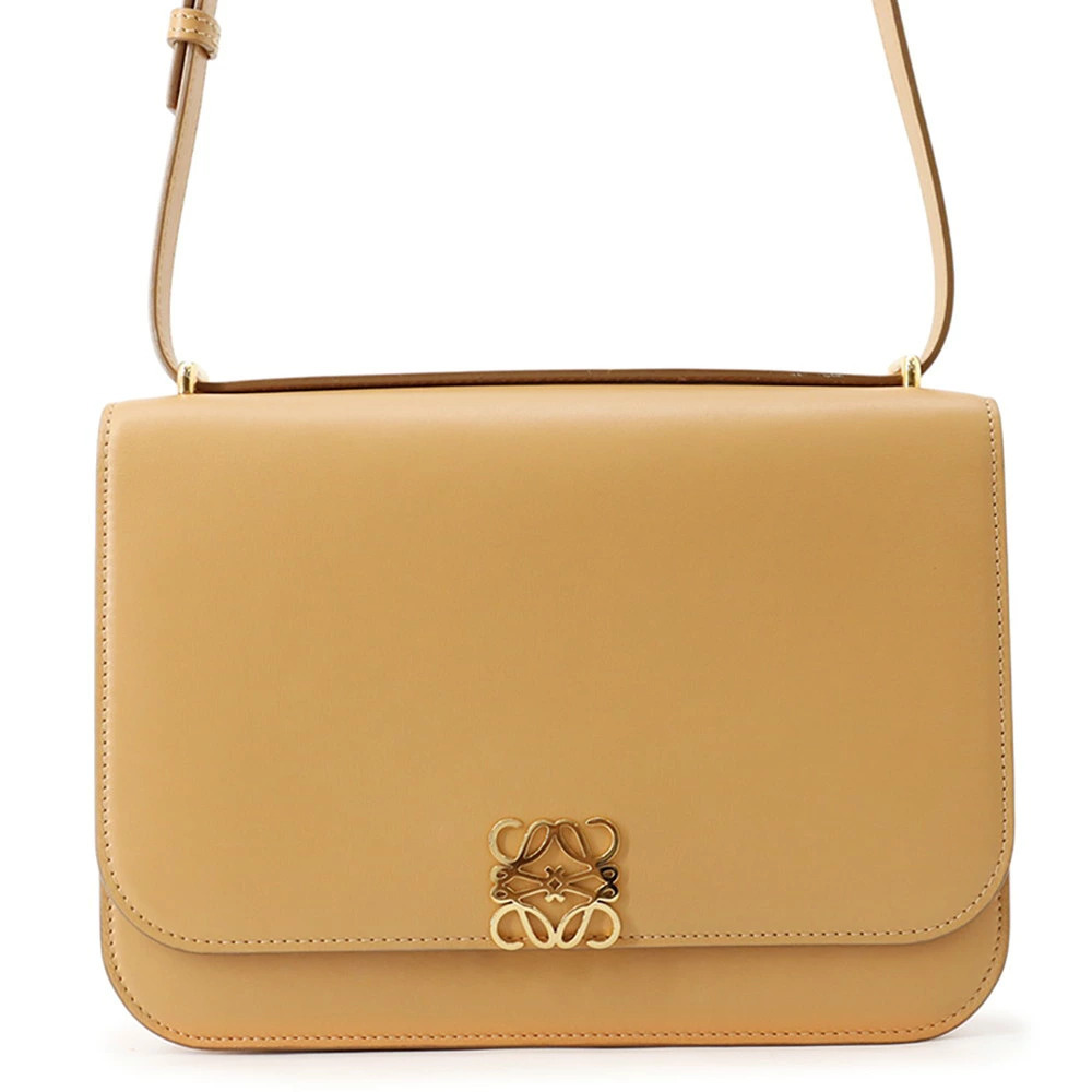 Loewe Goya Silk Calfskin Shoulder Bag Tan